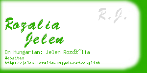 rozalia jelen business card